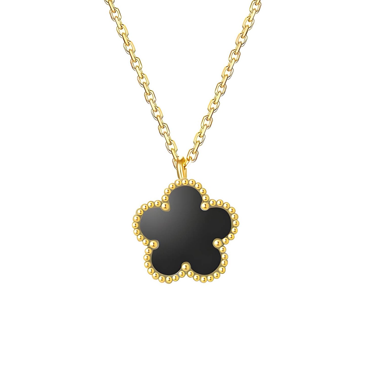 18K gold plated Stainless steel  Flower necklace