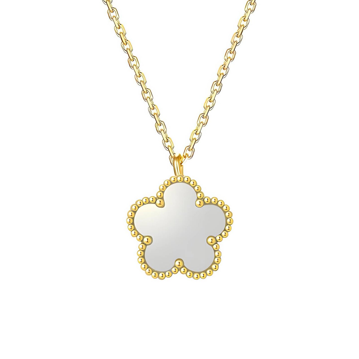 18K gold plated Stainless steel  Flower necklace