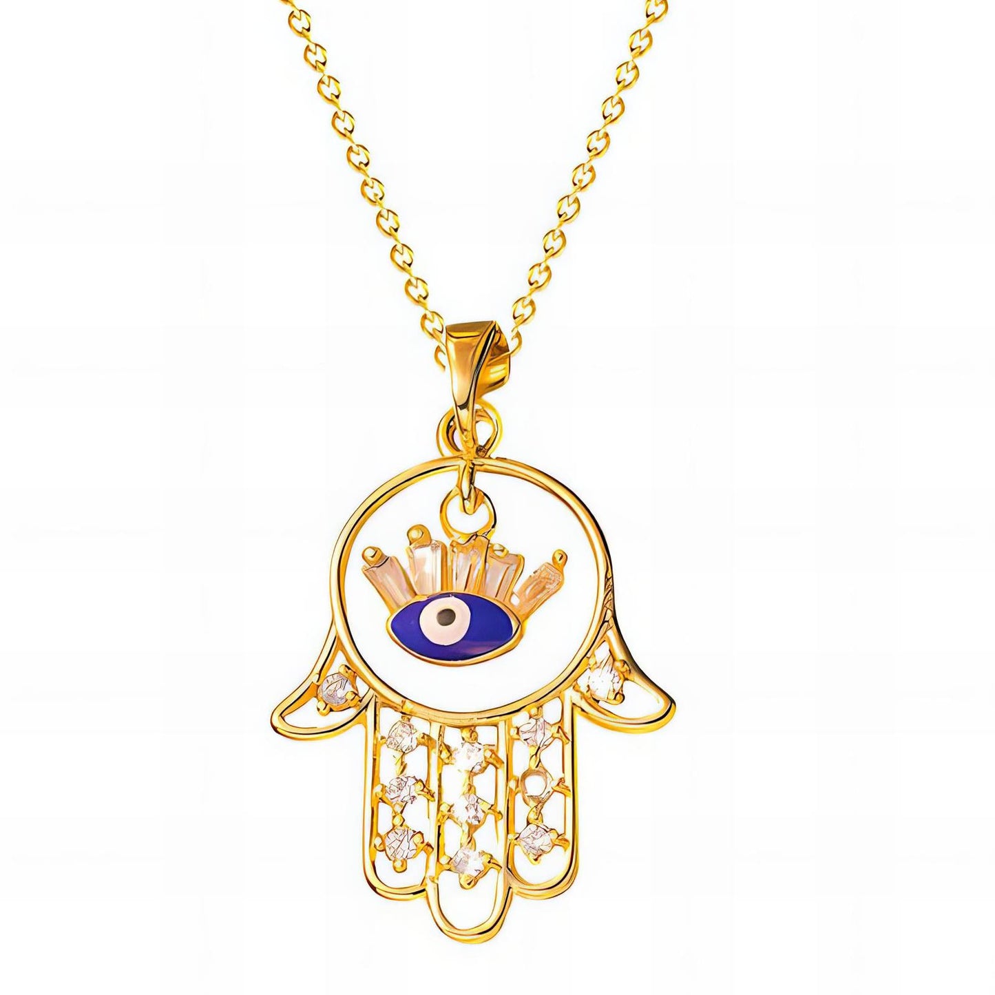 18K gold plated Stainless steel  evil eye necklace