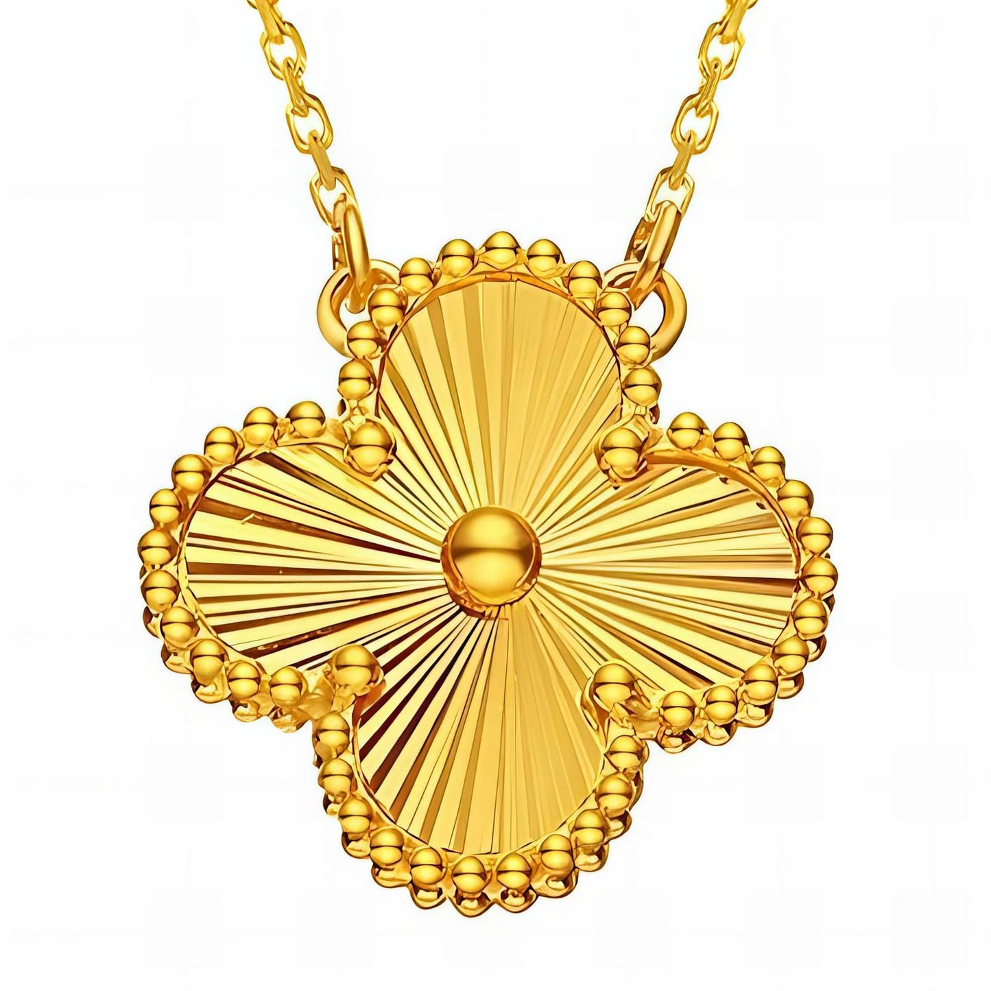 18K gold plated Stainless steel  Four-leaf clover necklace