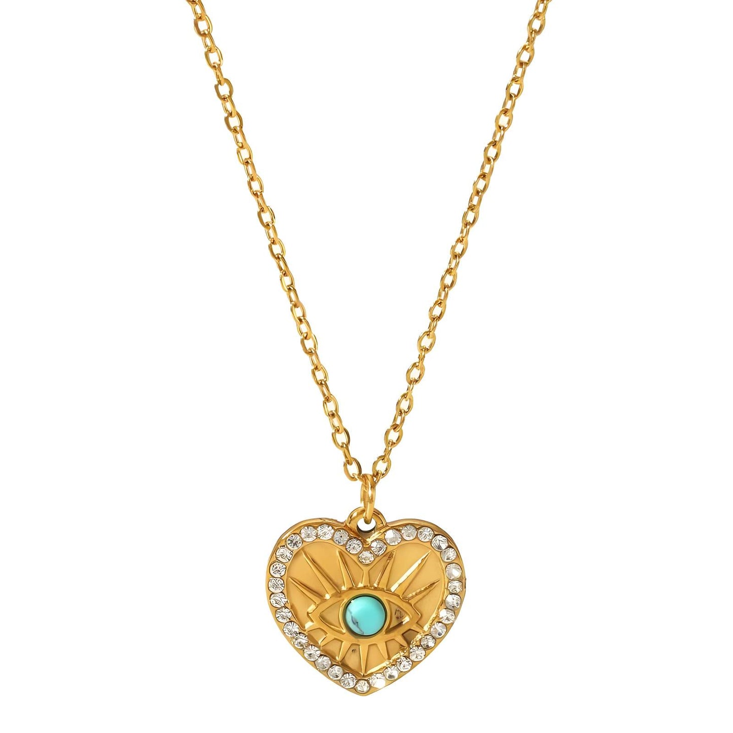 18K gold plated Stainless steel  Heart necklace