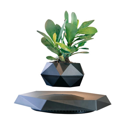floating magnetic plant pot-Black (plant not included)