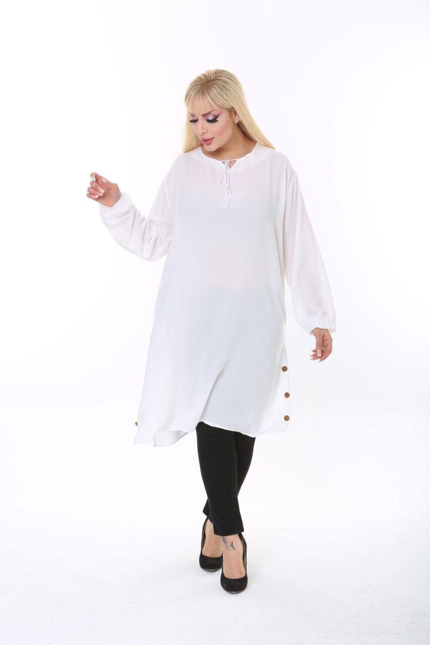 Knee length plus size top