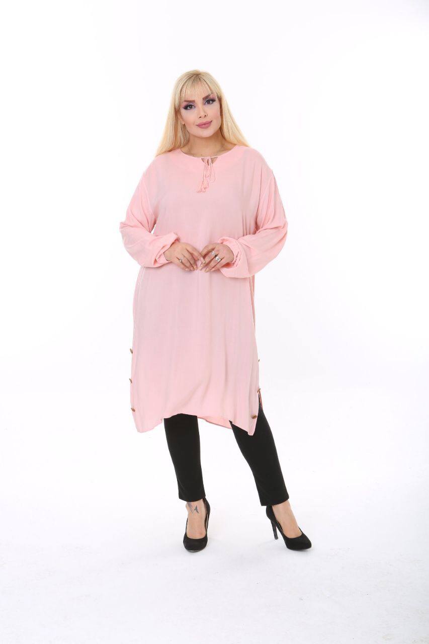 Knee length plus size top